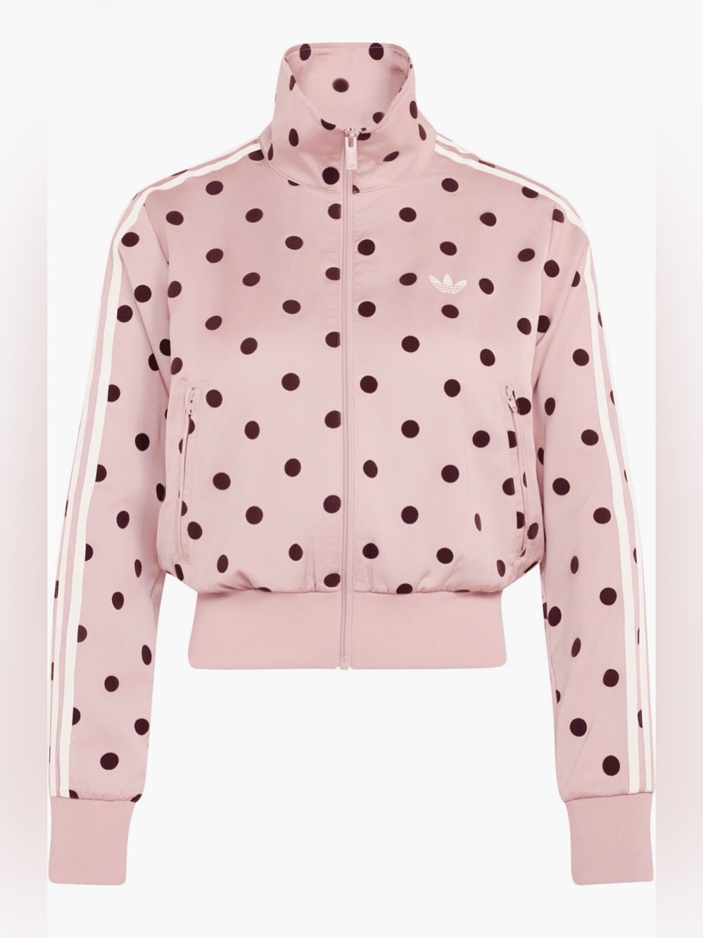 NWT adidas Originals Satin Polka Dots TT Track Jacket in Dual Lilac